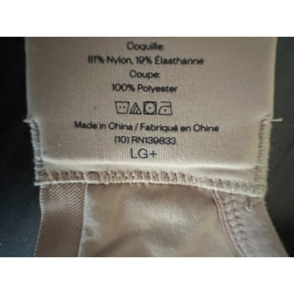 ThirdLove Wireless Lightly Lined Bra LG+ Nude Beige Seamless Comfort Support